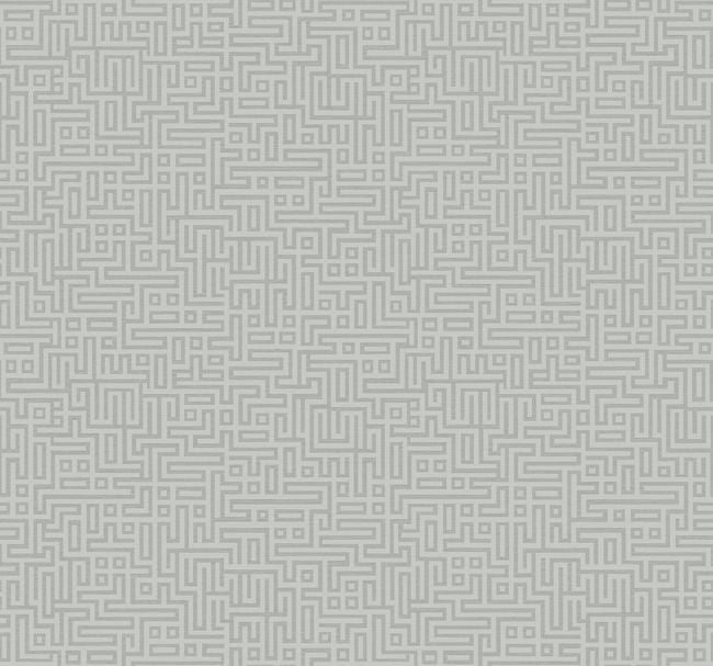 Rockefellar Maze - Slate Grey Wallcovering | Malibu Wallpaper