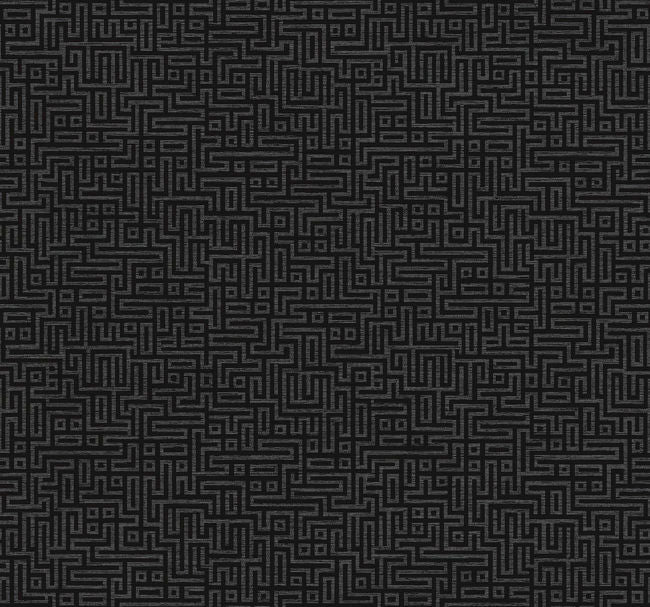 Rockefellar Maze - Black Magic Wallcovering | Malibu Wallpaper