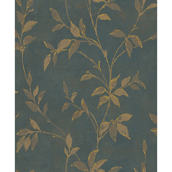 Exhale, Dark Blue Wallcoverings | Malibu Wallcovering