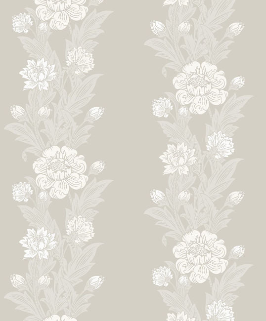 Blooming Stripe - Greystone Wallcovering | Malibu Wallpaper