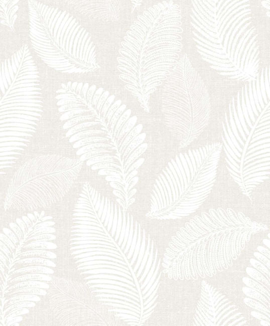 Leaf - Cool Linen Wallcovering | Malibu Wallpaper