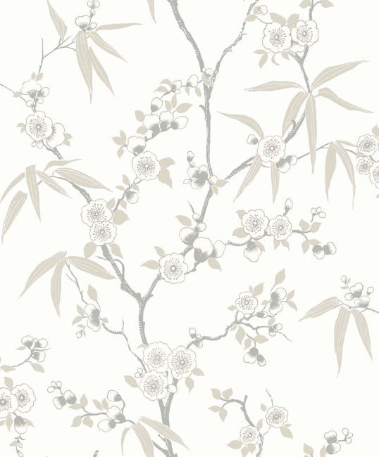 Asian Blossom - Morning Wallcovering | Malibu Wallpaper