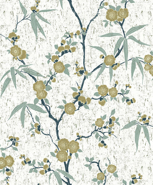 Eucalyptus Bloom - Sea Glass Mist | Malibu Wallcovering