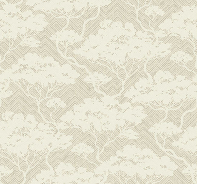 Nara - White Teatree Wallcovering | Malibu Wallpaper