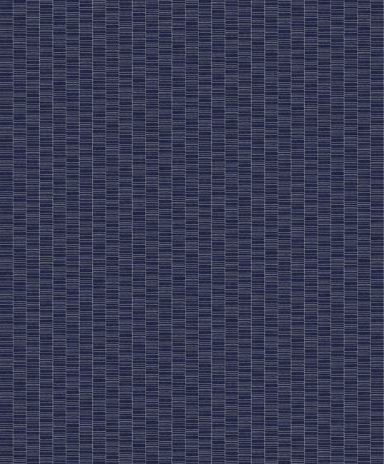 Deco Spliced Stripe - Denim Blue Wallcovering | Malibu Wallpaper