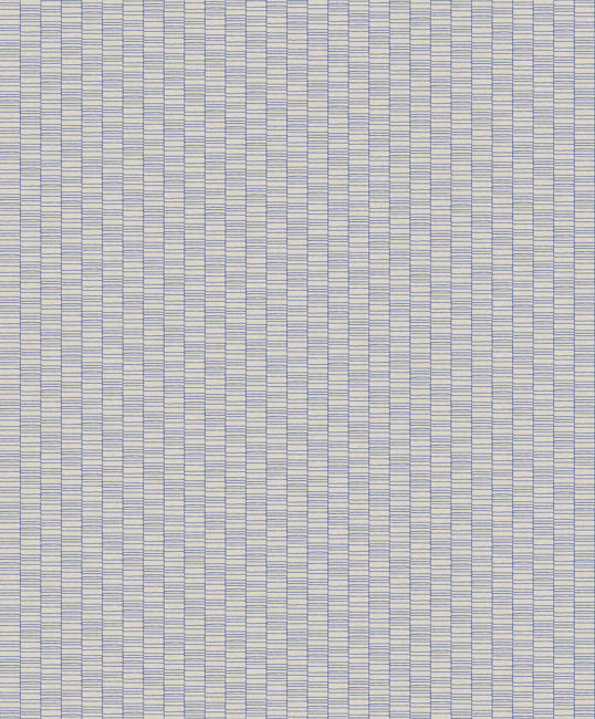 Deco Spliced Stripe - Ivory & Cobalt Wallcovering | Malibu Wallpaper