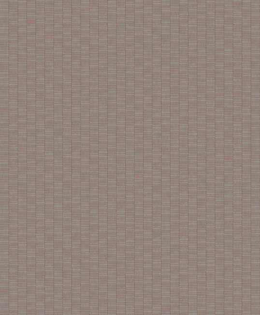 Deco Spliced Stripe - Graphite & Terra Cotta Wallcovering | Malibu Wallpaper