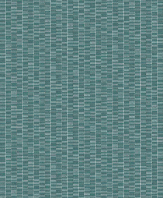 Deco Spliced Stripe - Perry Teal Wallcovering | Malibu Wallpaper