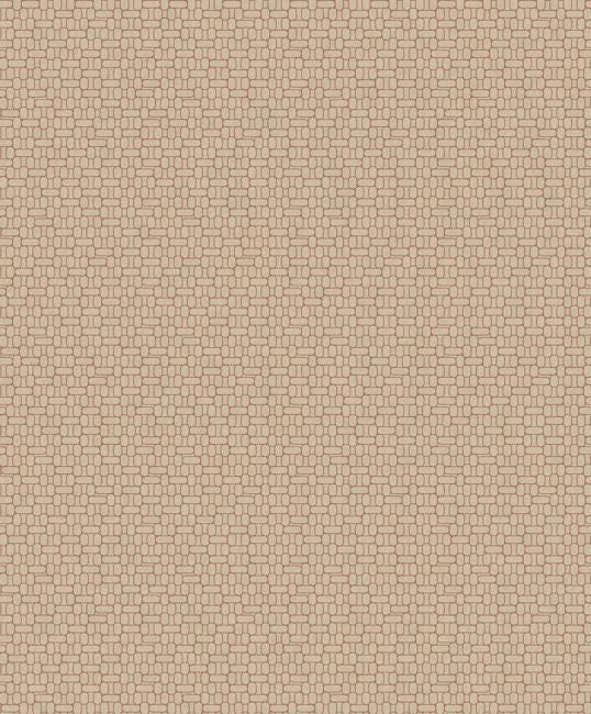 Capsule Geometric - Ivory & Terra Cotta Wallcovering | Malibu Wallpaper