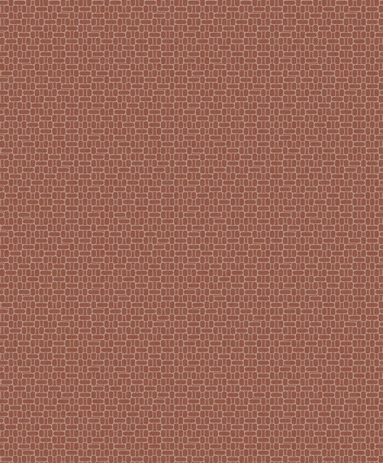 Capsule Geometric - Terra Cotta Wallcovering | Malibu Wallpaper
