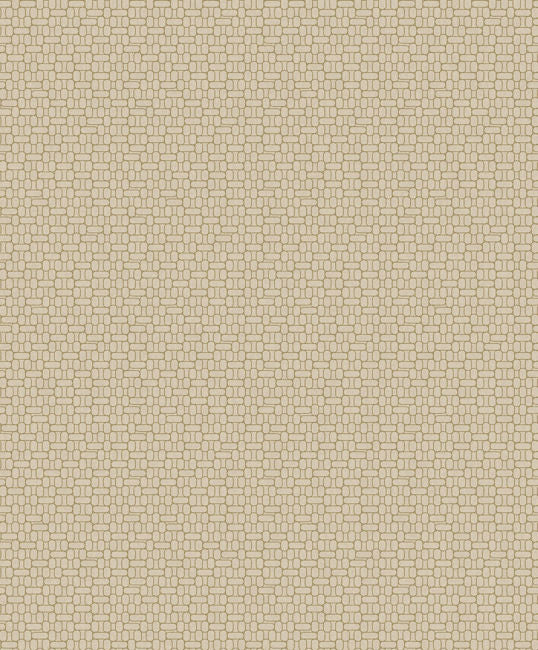 Capsule Geometric - Metallic Gold & Parchment Wallcovering | Malibu Wallpaper