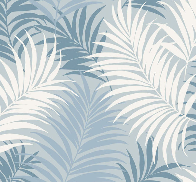 Via Palma - Blue Frost, Carolina Blue, and Air Force Blue Wallcovering | Malibu Wallpaper