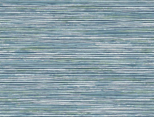 Osprey Faux Grasscloth - Midnight Blue, Spearmint, and Ice Wallcovering | Malibu Wallpaper