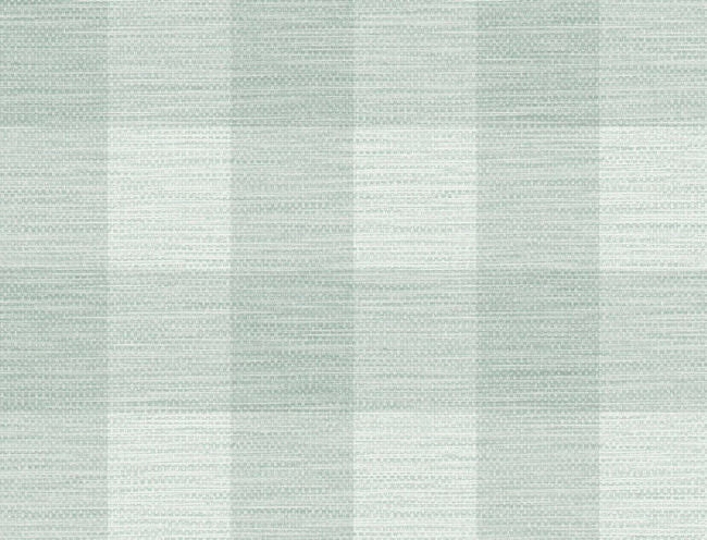 Rugby Gingham - Sea Glass Wallcovering | Malibu Wallpaper