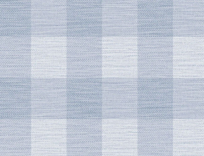 Rugby Gingham - Carolina Blue Wallcovering | Malibu Wallpaper