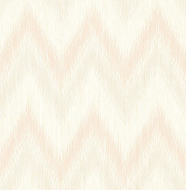 Regent Flamestitch Stringcloth - Soft Melon and Arrowroot Wallcovering | Malibu Wallpaper