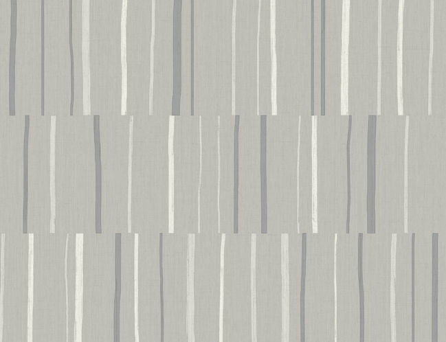 Block Lines - Metallic Silver and Cove Gray Wallcovering | Malibu Wallpaper