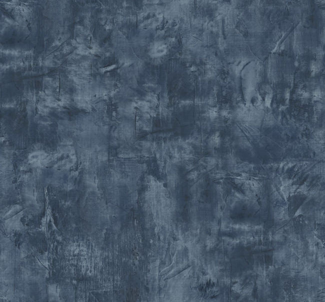 Rustic Stucco Faux - Denim Blue Wallcovering | Malibu Wallpaper