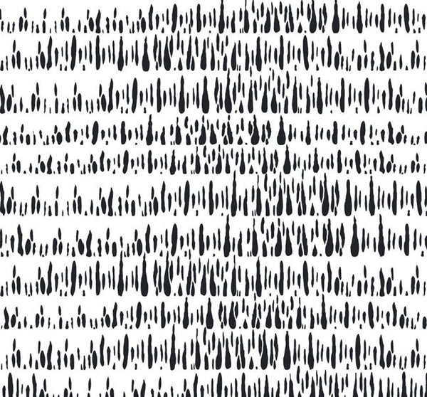 Brushmarks - Black and White Wallcovering | Malibu Wallcovering