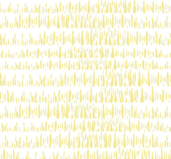 Brushmarks - Buttercup and White Wallcovering | Malibu Wallcovering