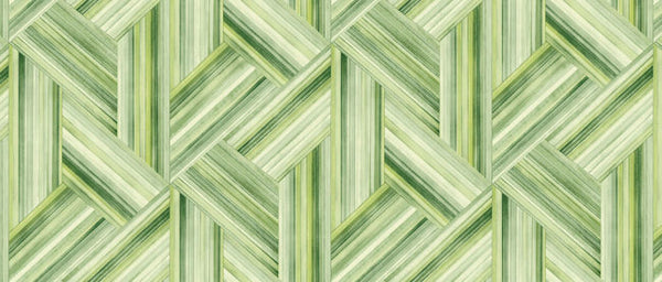 Geo Inlay Fabric - Chartreuse and Basil Wallcovering | Malibu Wallcovering