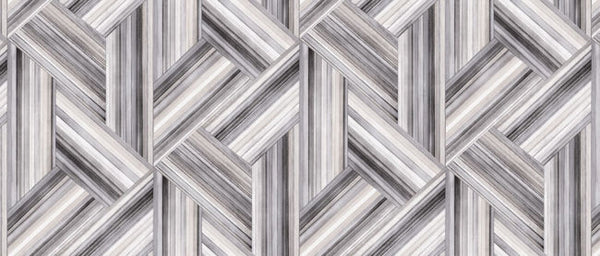 Geo Inlay Fabric - Cove Gray and Carrara Wallcovering | Malibu Wallcovering