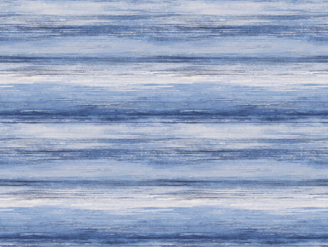 Sunset Stripes Fabric - Moody Blue and Frost Wallcovering | Malibu Wallpaper