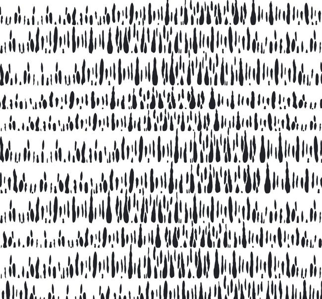 Brushmarks Fabric - Black and White Wallcovering | Malibu Wallpaper