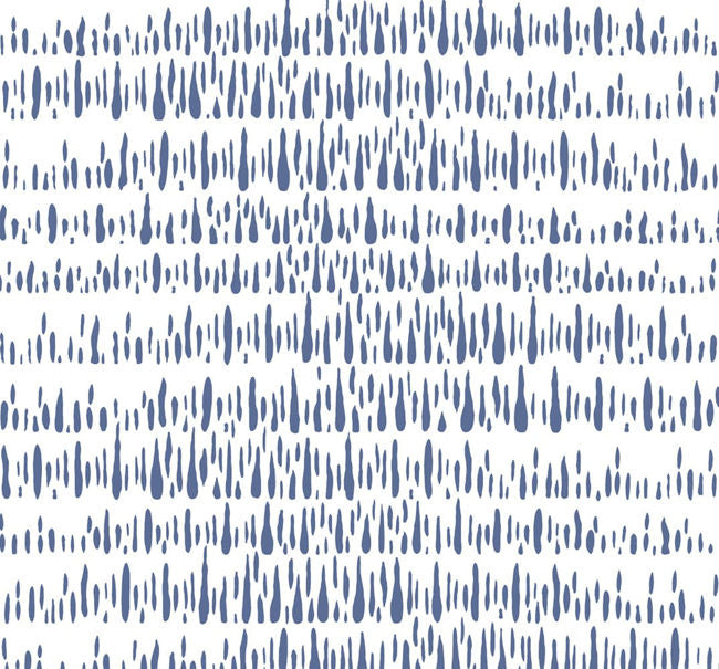 Brushmarks Fabric - Navy and White Wallcovering | Malibu Wallpaper