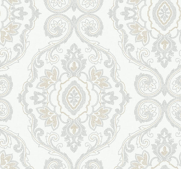 Nautical Damask - Sand Dunes Wallcovering | Malibu Wallcovering