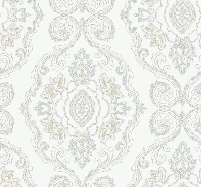 Nautical Damask - Sand Dunes Wallcovering | Malibu Wallpaper