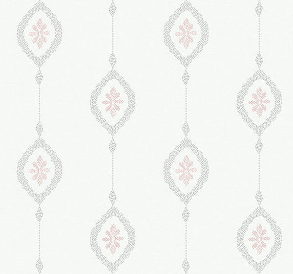 Sand Dollar Stripe - Pink Sunset Wallcovering | Malibu Wallcovering