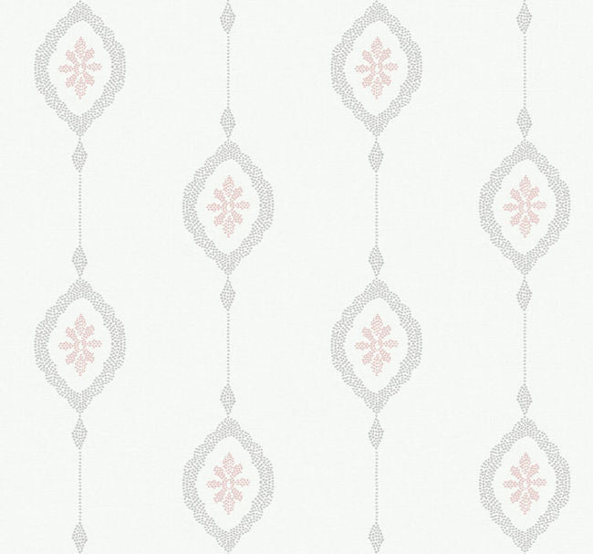 Sand Dollar Stripe - Pink Sunset Wallcovering | Malibu Wallpaper