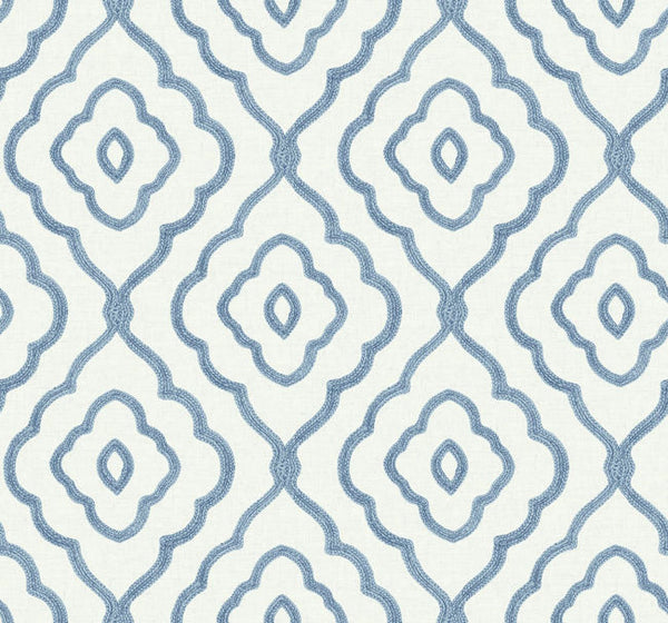 Seaside Ogee - Blue Oasis Wallcovering | Malibu Wallcovering