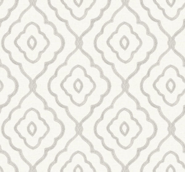 Seaside Ogee - Daydream Gray Wallcovering | Malibu Wallcovering