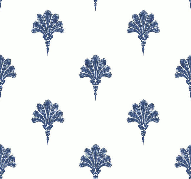 Summer Fan - Coastal Blue Wallcovering | Malibu Wallpaper