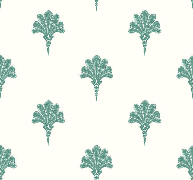 Summer Fan - Tropic Green Wallcovering | Malibu Wallpaper