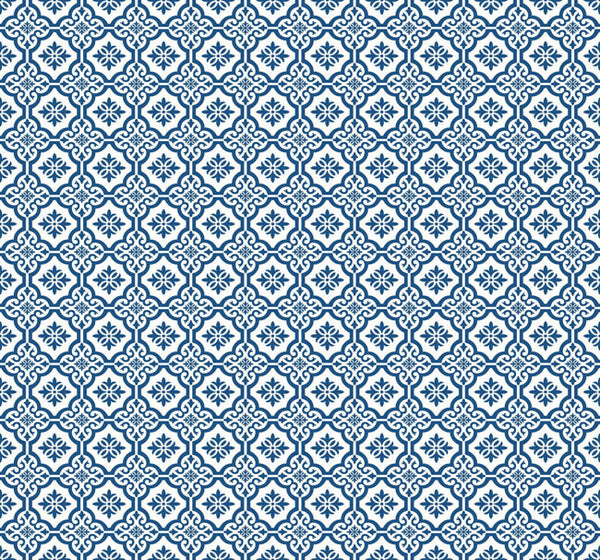 Coastal Tile - Coastal Blue Wallcovering | Malibu Wallcovering