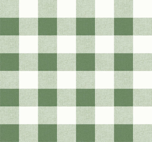 Picnic Plaid - Greenery Wallcovering | Malibu Wallpaper