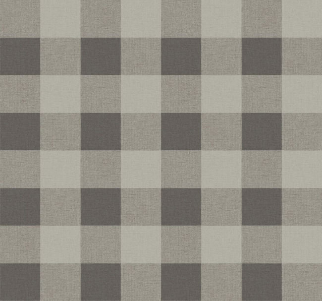 Picnic Plaid - Black Sands Wallcovering | Malibu Wallpaper