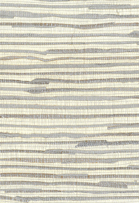 Java Grass - Metallic Silver & Off White Wallcovering | Malibu Wallcovering