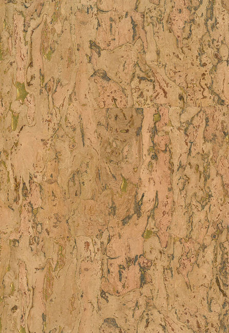 Natural Cork - Brown & Metallic Gold Wallcovering | Malibu Wallpaper