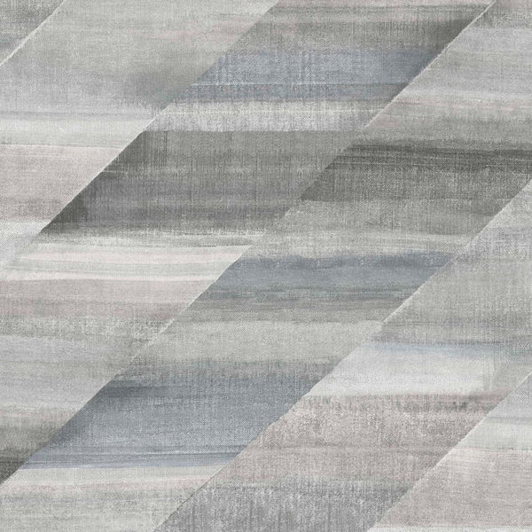 Rainbow Diagonals - Cinder Gray and Slate Wallcovering | Malibu Wallcovering
