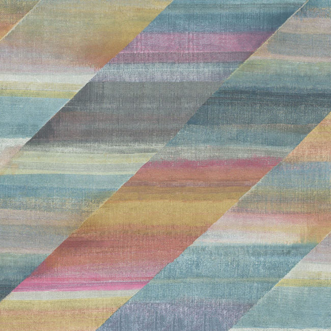 Rainbow Diagonals - Aged Wine and Antique Gold Wallcovering | Malibu Wallpaper