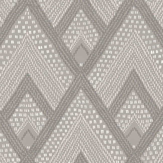 Panama Boho Diamonds - Cove Gray Wallcovering | Malibu Wallpaper