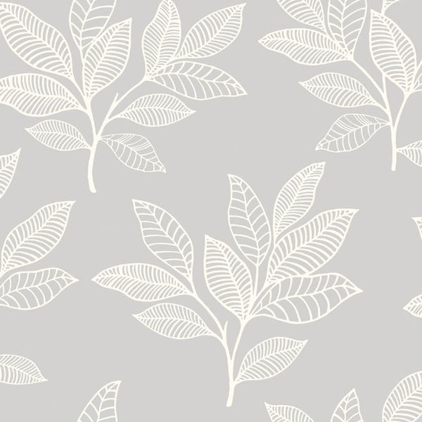 Paradise Leaves - Daydream Gray Wallcovering | Malibu Wallcovering