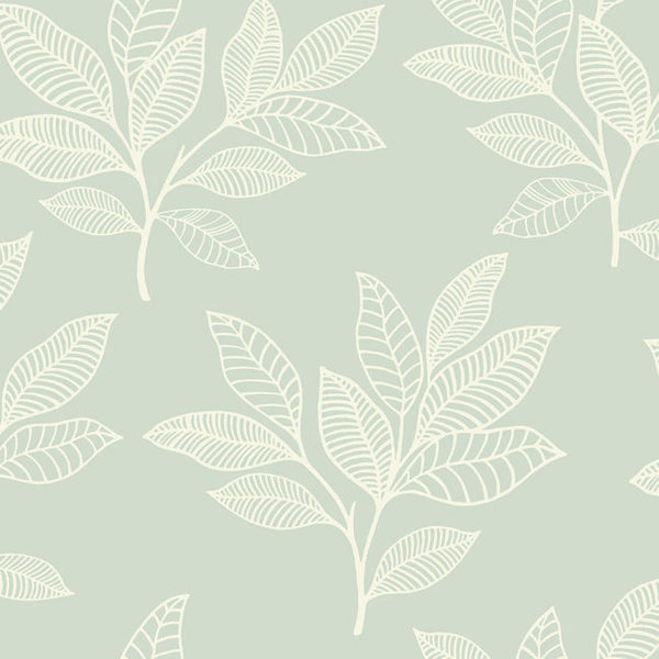Paradise Leaves - Mint Wallcovering | Malibu Wallcovering