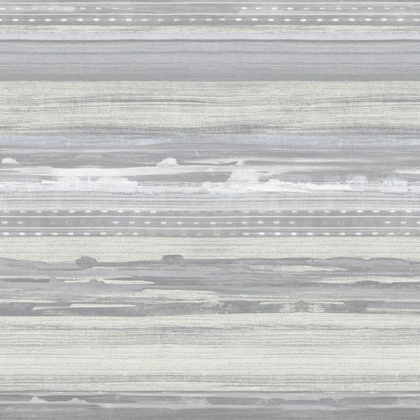 Horizon Brushed Stripe - Cinder Gray and Ivory Wallcovering | Malibu Wallcovering
