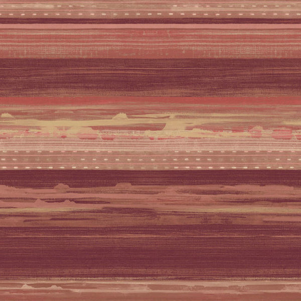 Horizon Brushed Stripe - Maroon, Taupe, and Blonde Wallcovering | Malibu Wallcovering