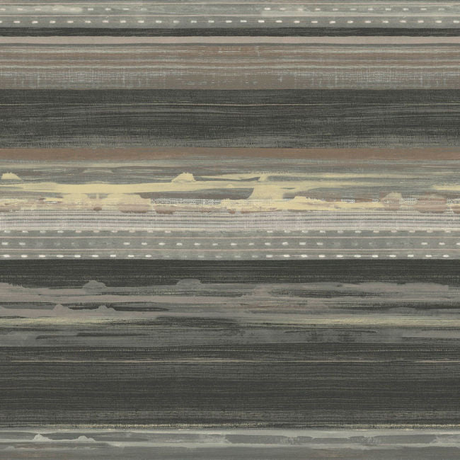 Horizon Brushed Stripe - Brushed Ebony, Walnut, and Blonde Wallcovering | Malibu Wallpaper
